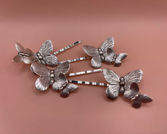 Ballinger Silver Butterly Bobby Pin