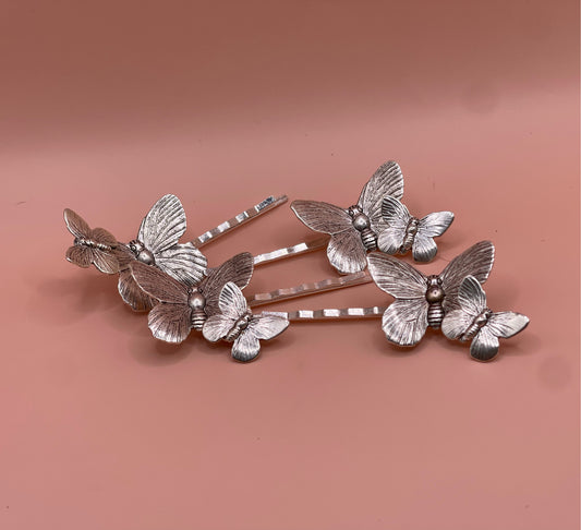 Ballinger Silver Butterly Bobby Pin